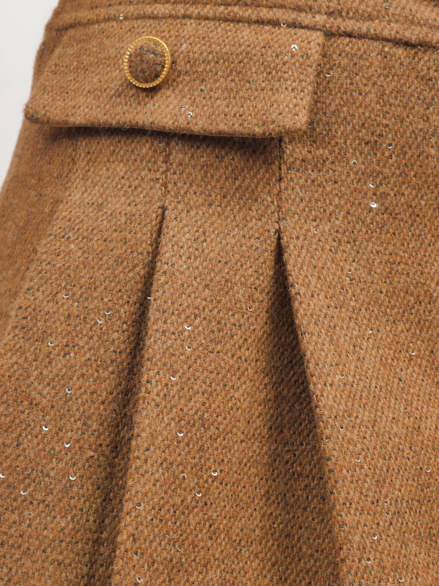Wool Pleated Mini Skort – Terra Edge – MJ264781