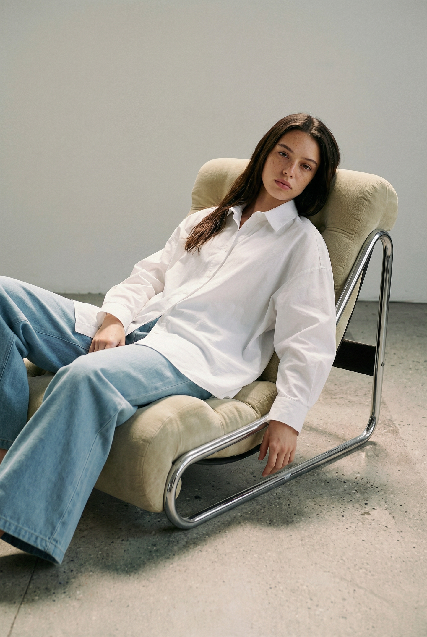 Pantalon Bleu Coton-Mélangé – Atelier Riviera – MJ271270