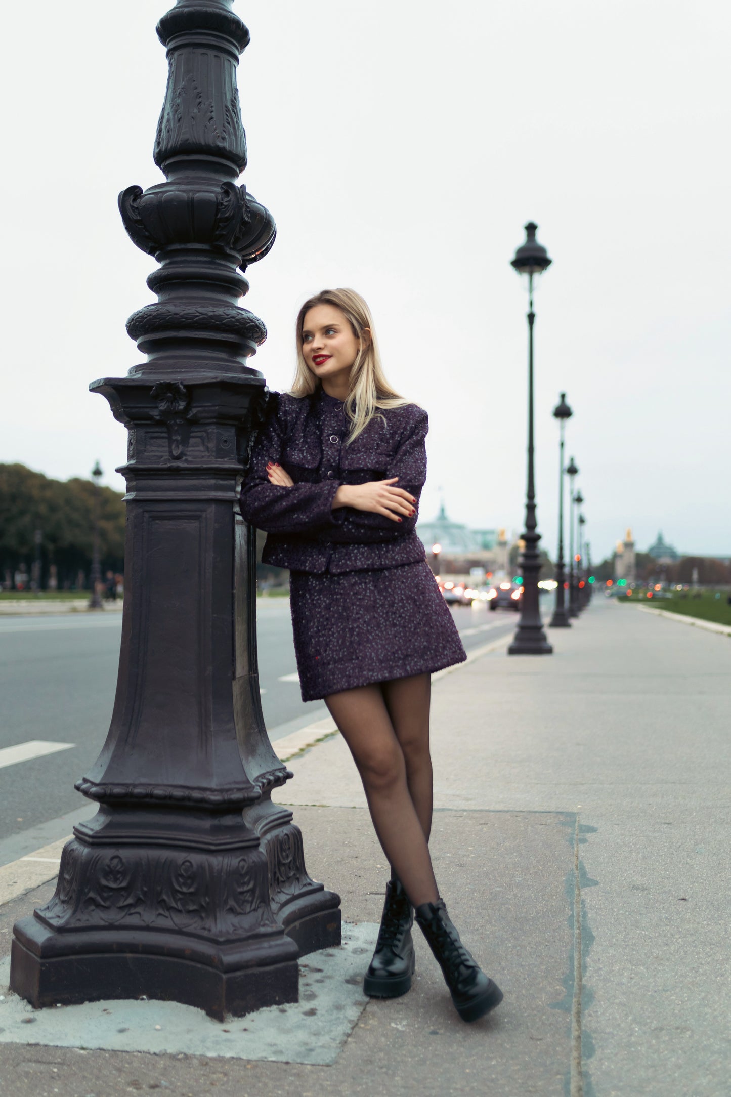 Paillette Cropped Jacket – Nuit Frisson – MJ264077