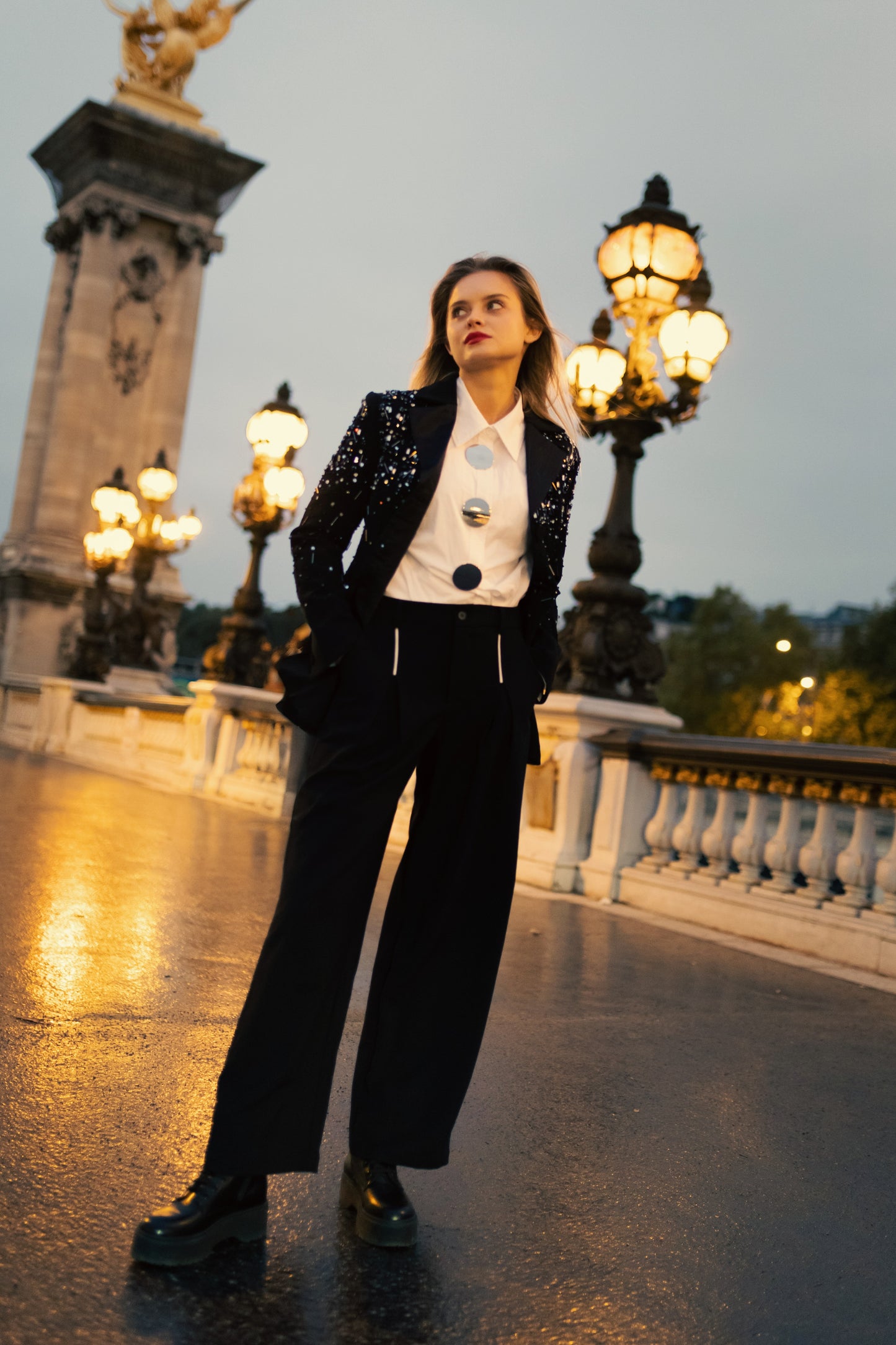 Oversized Cotton Shirt – Moon Fade – MJ264782-S