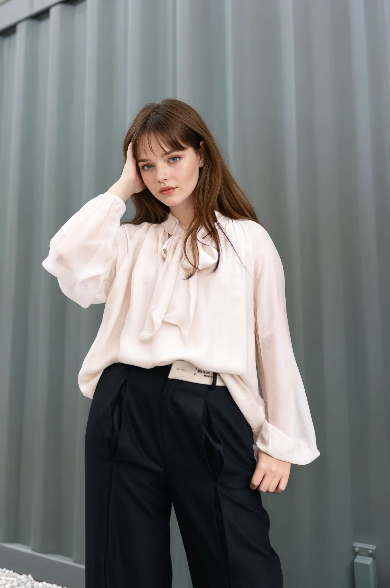 Silk Bow Blouse – Atelier Noire – CFM31054