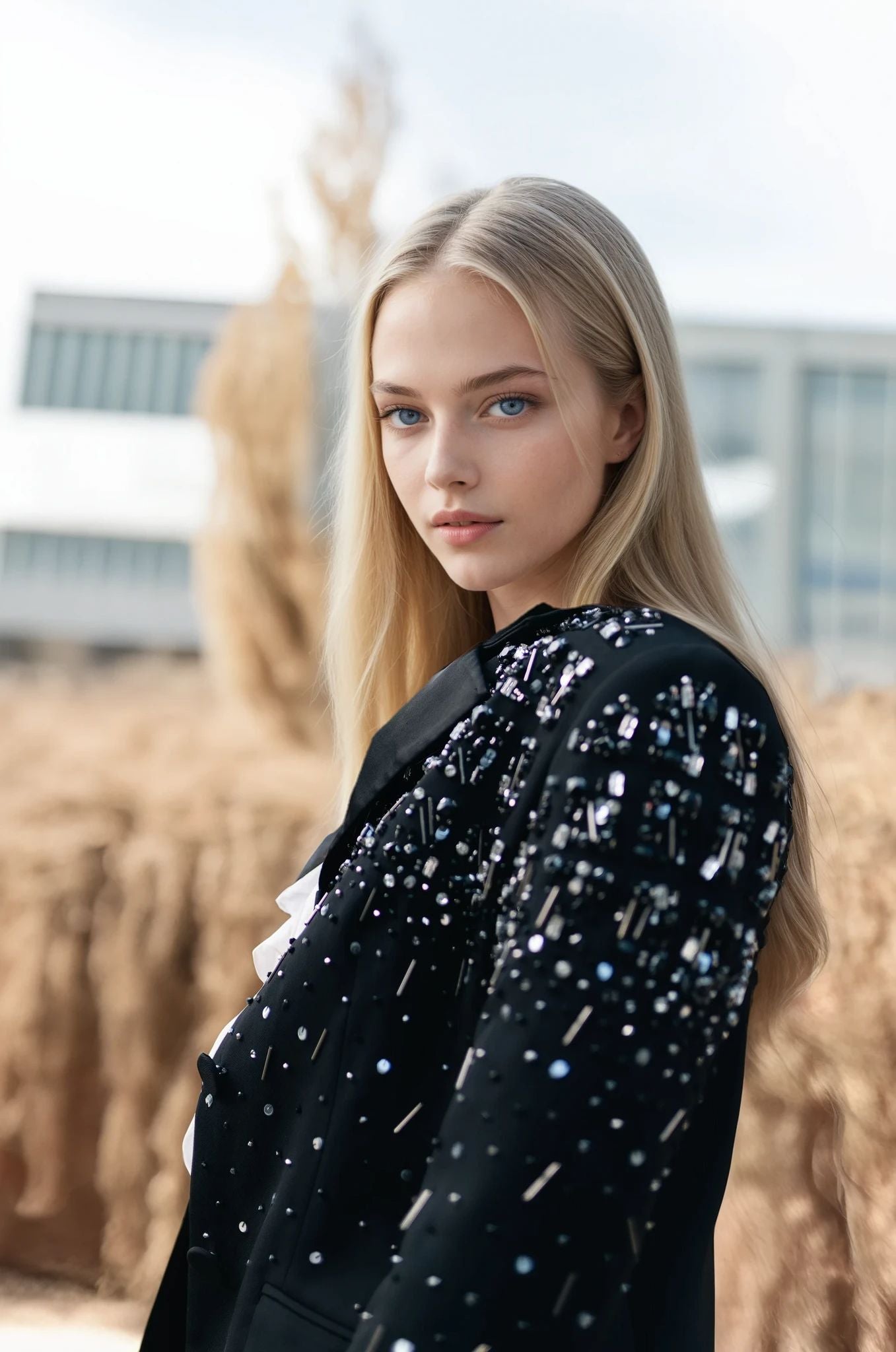 Embellished Blazer – Midnight Glint – MJ260117