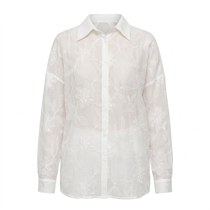 Blouse Ivoire À Drape Fluide – Ligne Opaline – MJ271681