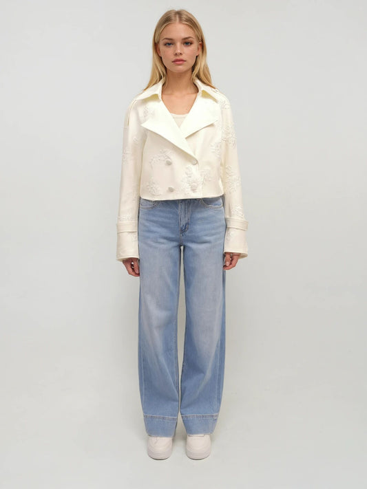 Veste Courte Brodée – Ivory Grace – MJ256542