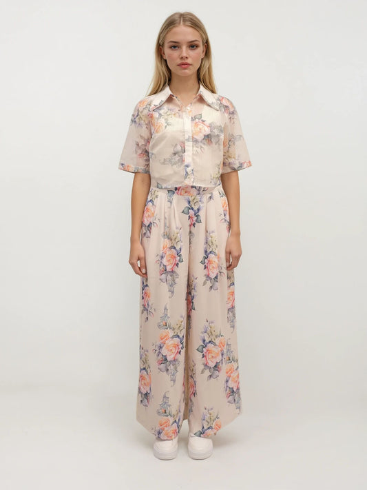 Wide-Leg Floral Pants – Blooming Grace – MJ2500056
