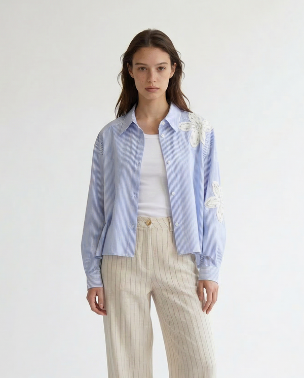 Azure Tie-Neck Shirt – Galerie Azur – MJ278922