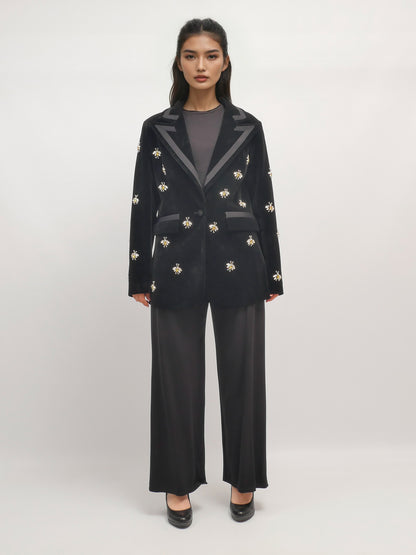 Bee Embellished Blazer – Royal Thread – MJ267869