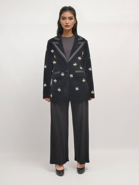 Bee Embellished Blazer – Royal Thread – MJ267869