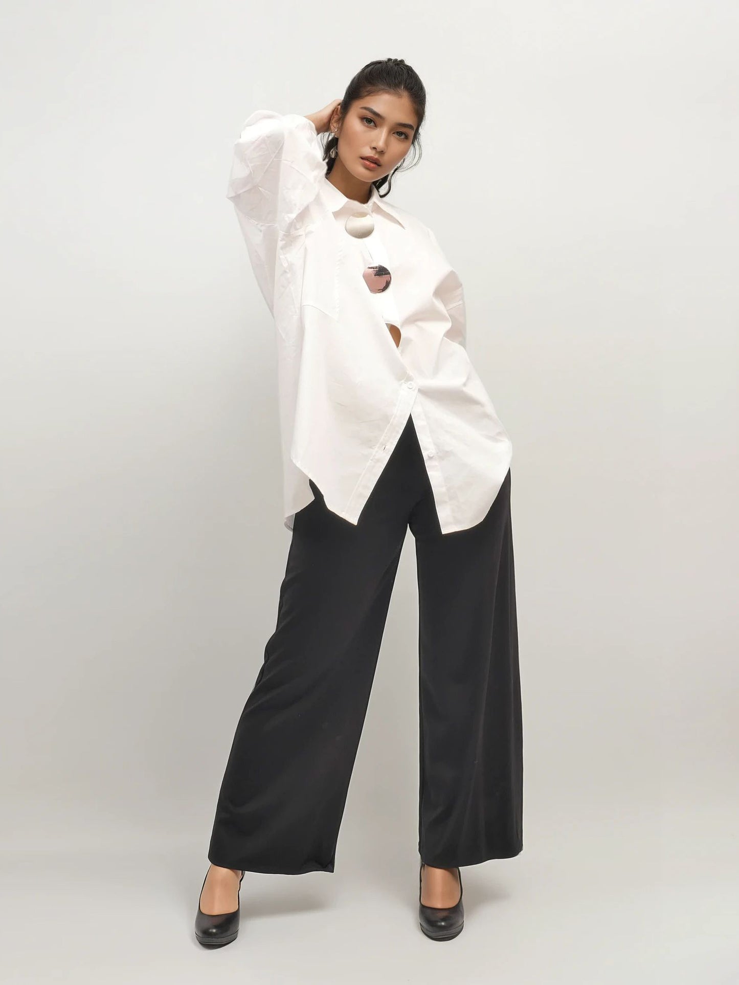 Oversized Cotton Shirt – Moon Fade – MJ264782-S