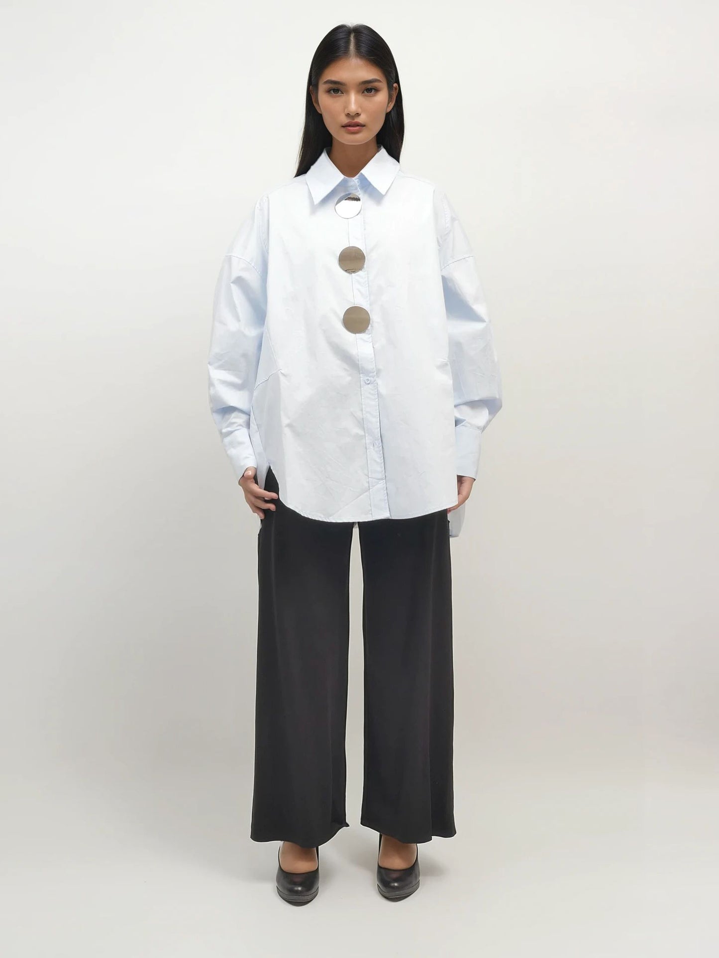 Oversized Cotton Shirt – Moon Fade – MJ264782-S