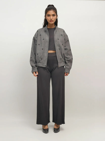 Sequin Detail Bomber – Shadow Thread – MJ264232