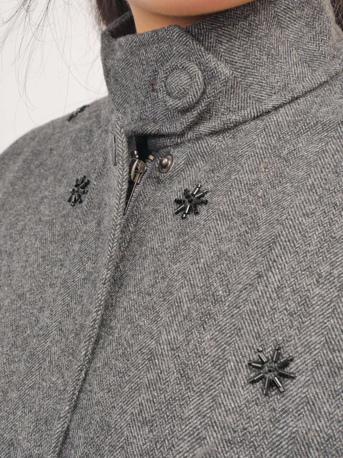 Sequin Detail Bomber – Shadow Thread – MJ264232