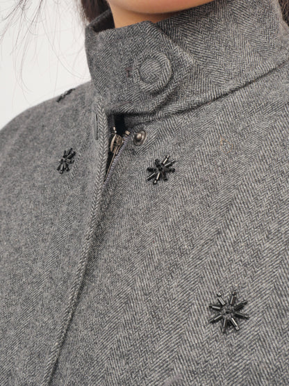 Sequin Detail Bomber – Shadow Thread – MJ264232