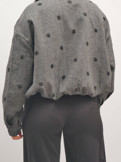 Sequin Detail Bomber – Shadow Thread – MJ264232
