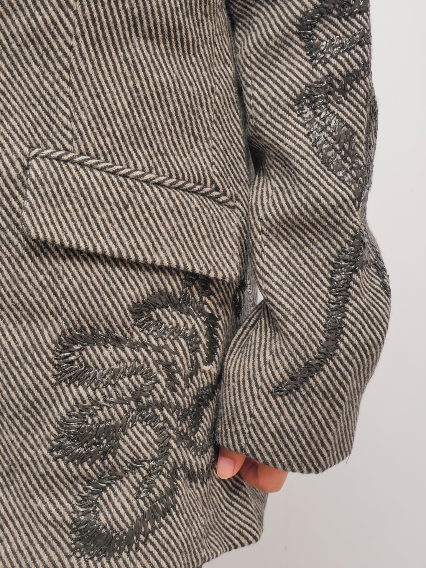 Sequin Detail Blazer – Shadow Thread – MJ263409