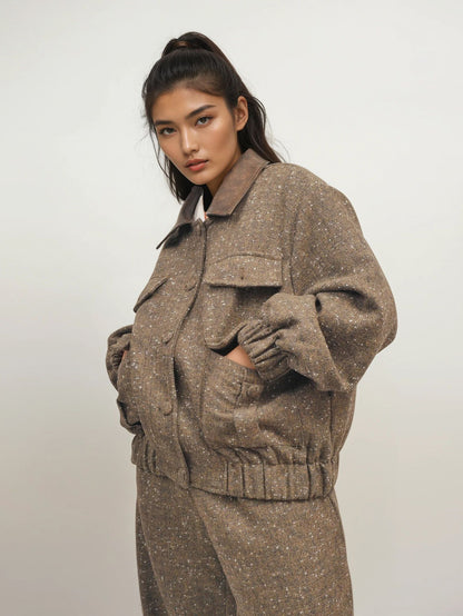 Wool Utility Jacket – Earth Weave – MJ266385