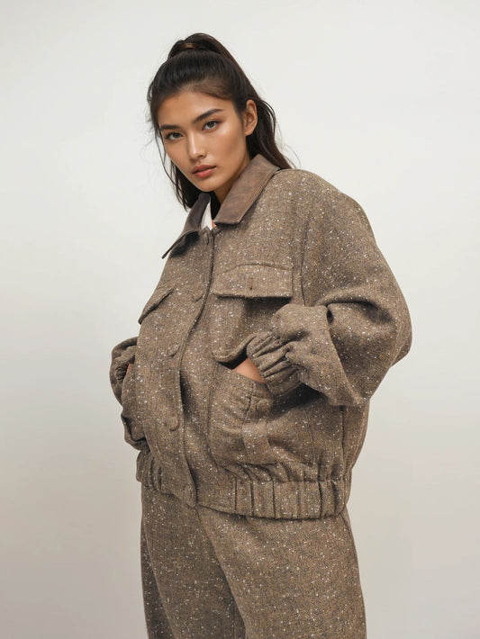 Wool Utility Jacket – Earth Weave – MJ266385