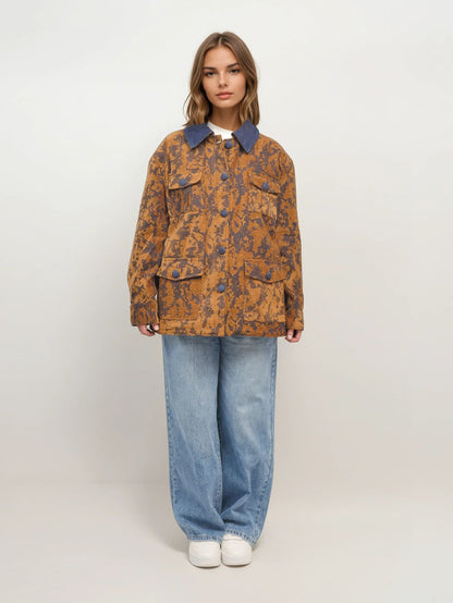 Patterned Collar Jacket – Baroque Field – MJ263668