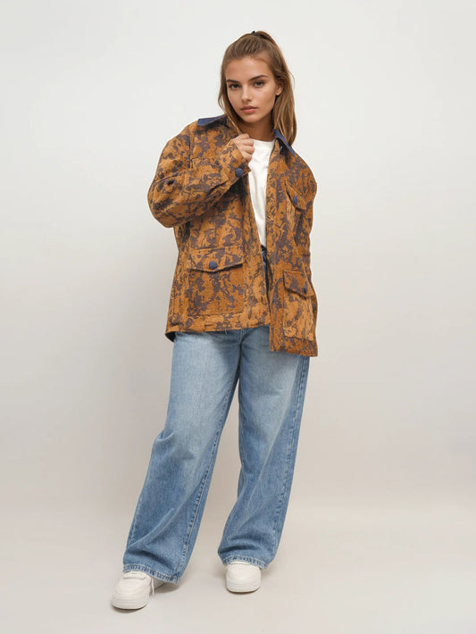 Patterned Collar Jacket – Baroque Field – MJ263668