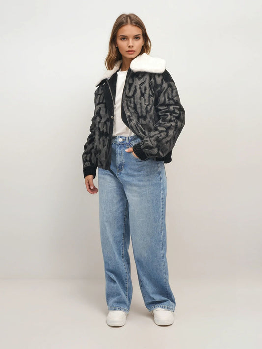 Fur Collar Jacket – Nocturne Edge – MJ264374
