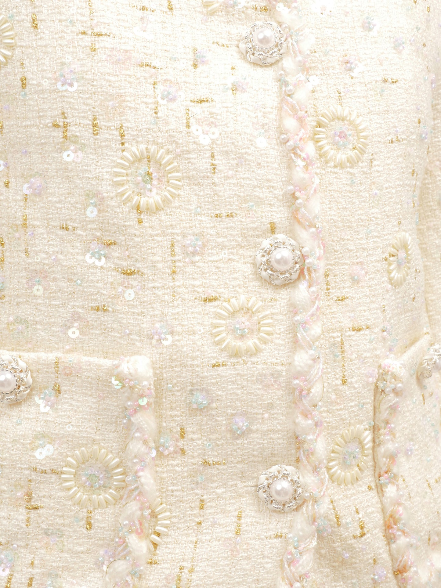 Textured Cream Jacket – Fleur Quietude – MJ260576