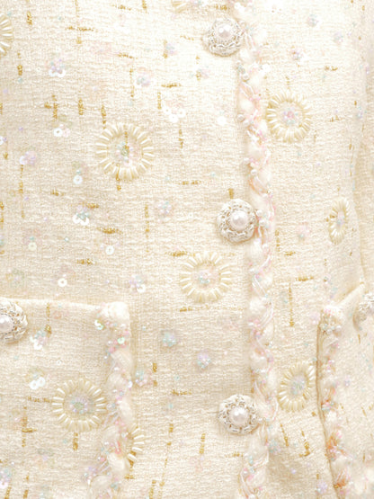 Textured Cream Jacket – Fleur Quietude – MJ260576
