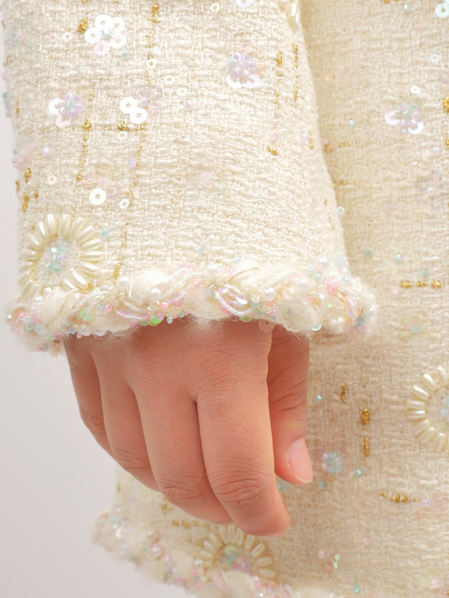 Textured Cream Jacket – Fleur Quietude – MJ260576