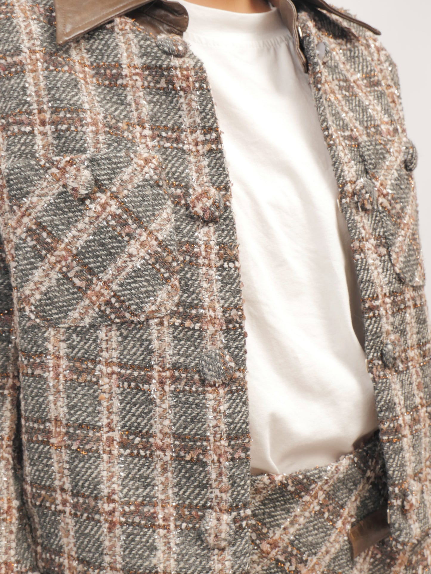 Plaid Cropped Jacket – Maple Study – MJ264451