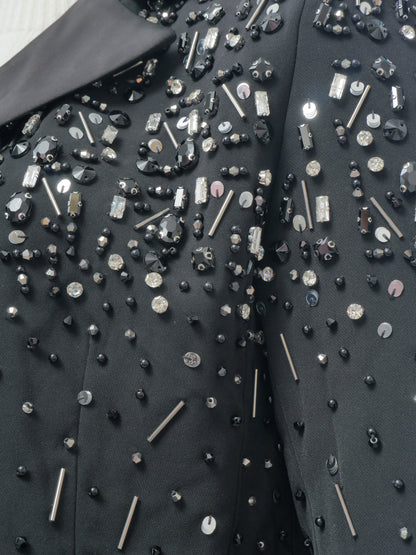 Embellished Blazer – Midnight Glint – MJ260117