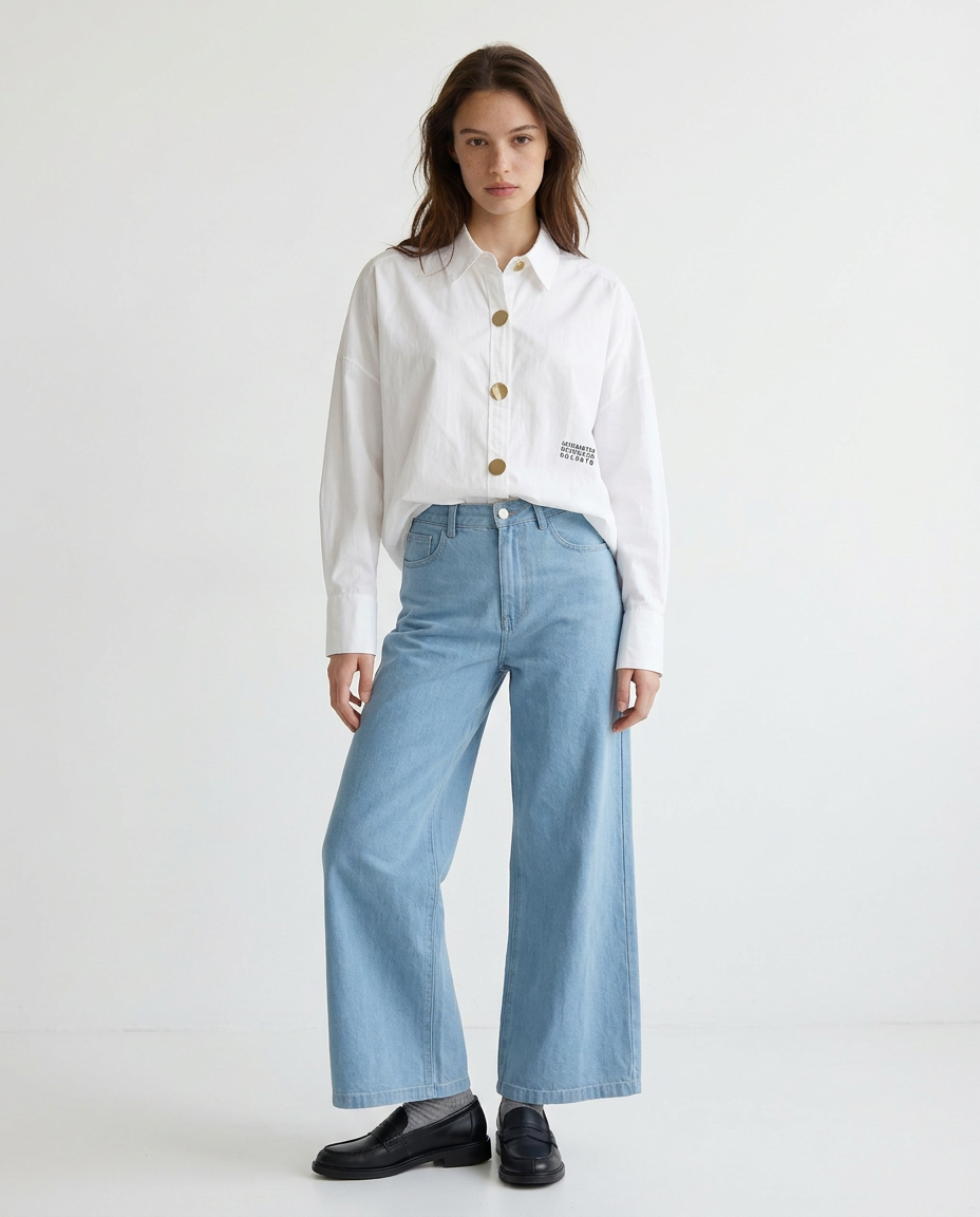 Pantalon Bleu Coton-Mélangé – Atelier Riviera – MJ271270