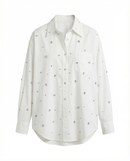 Chemise Ivoire À Micro-Motifs – Chambre Lumière – MJ270698