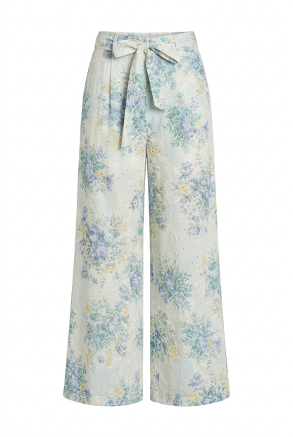 Pantalon Fluide Fleurie Bleu – Pavillon Azuré – MJ276372