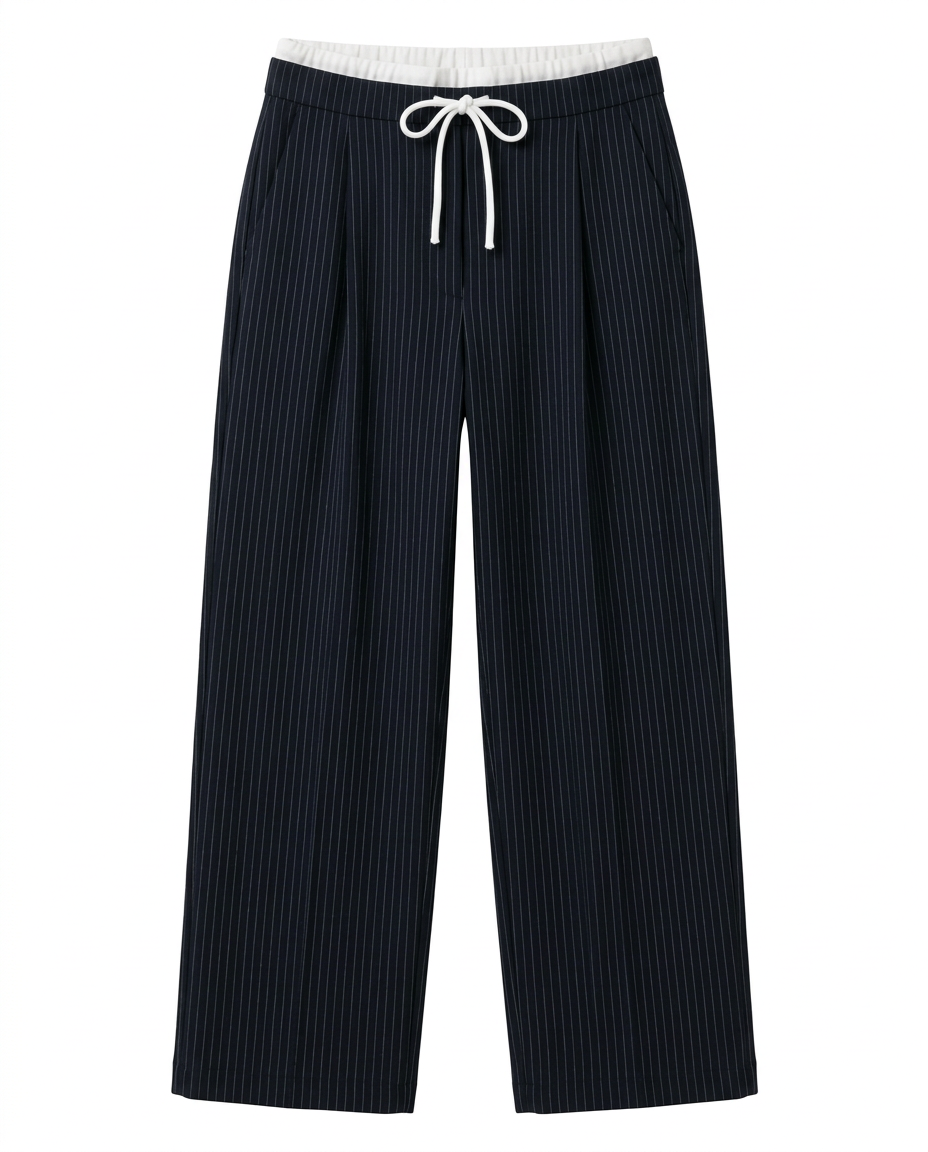Pantalon Noir Structuré – Ligne Nocturne – MJ270237