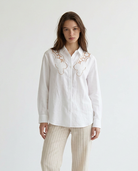 Ivory Tencel-Linen Shirt – Atelier Alba – MJ274257