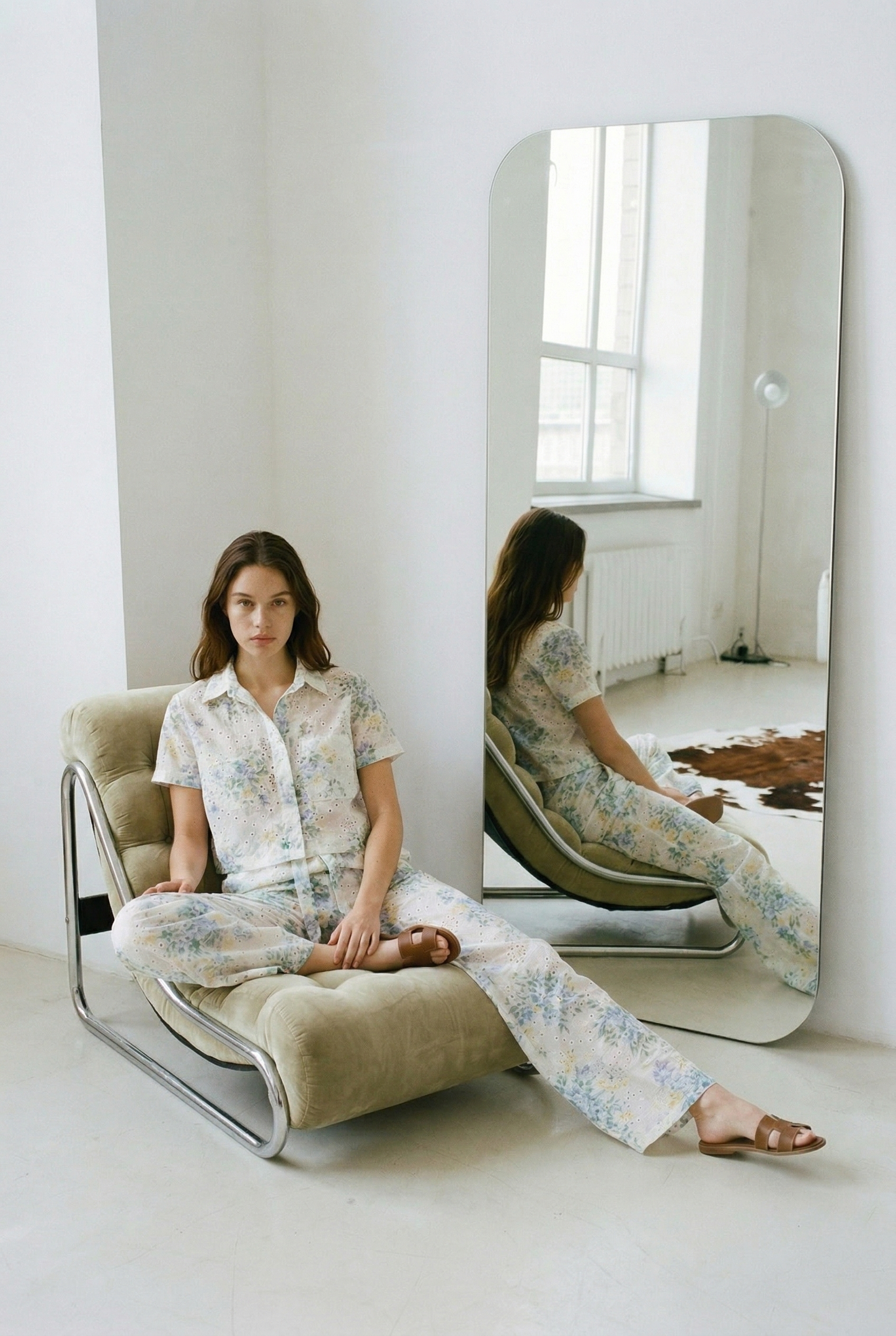Chemise Courte Fleurie Bleu – Pavillon Azuré – MJ276371
