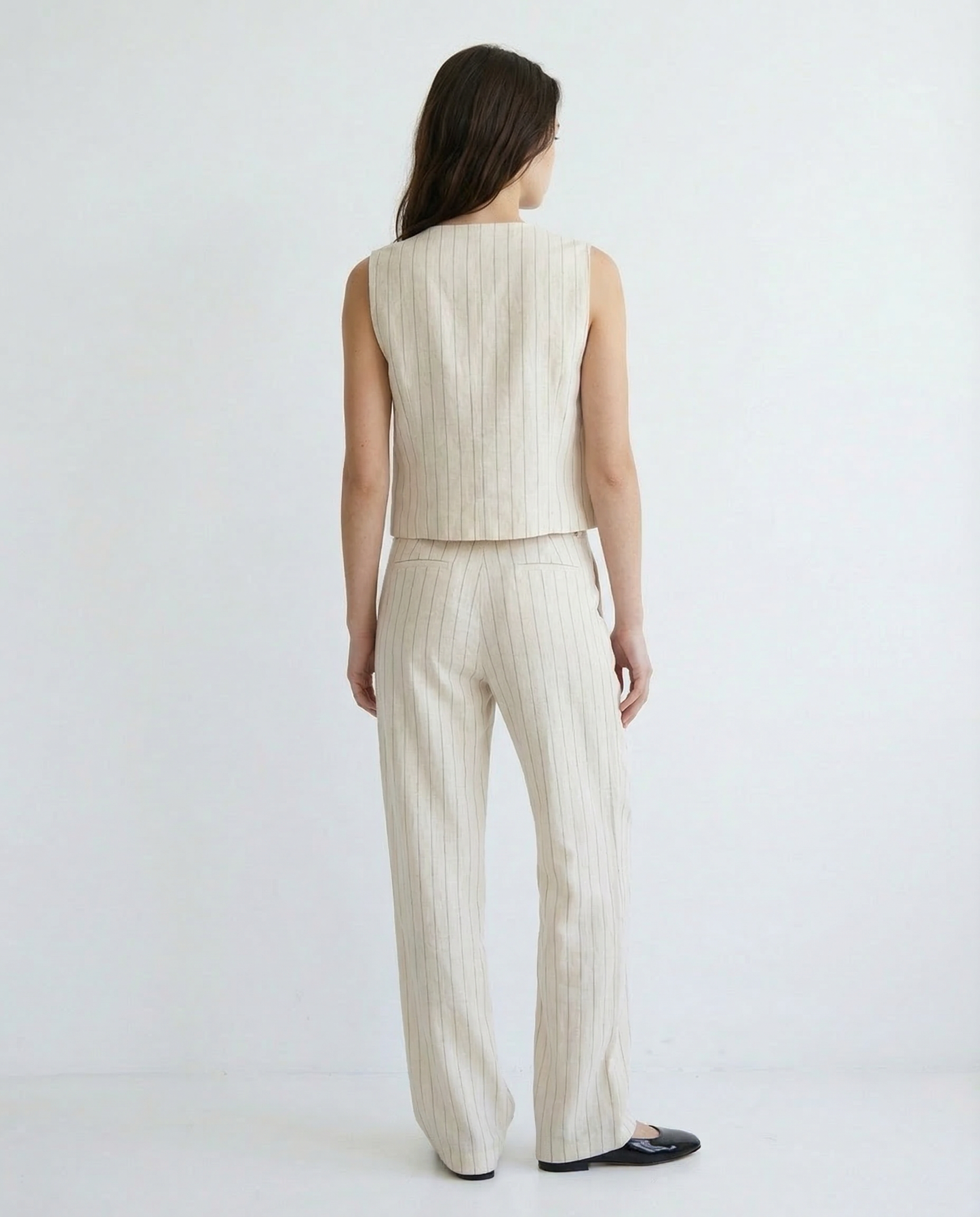 Ivory Tie-Front Vest – Atelier Sable – MJ276019