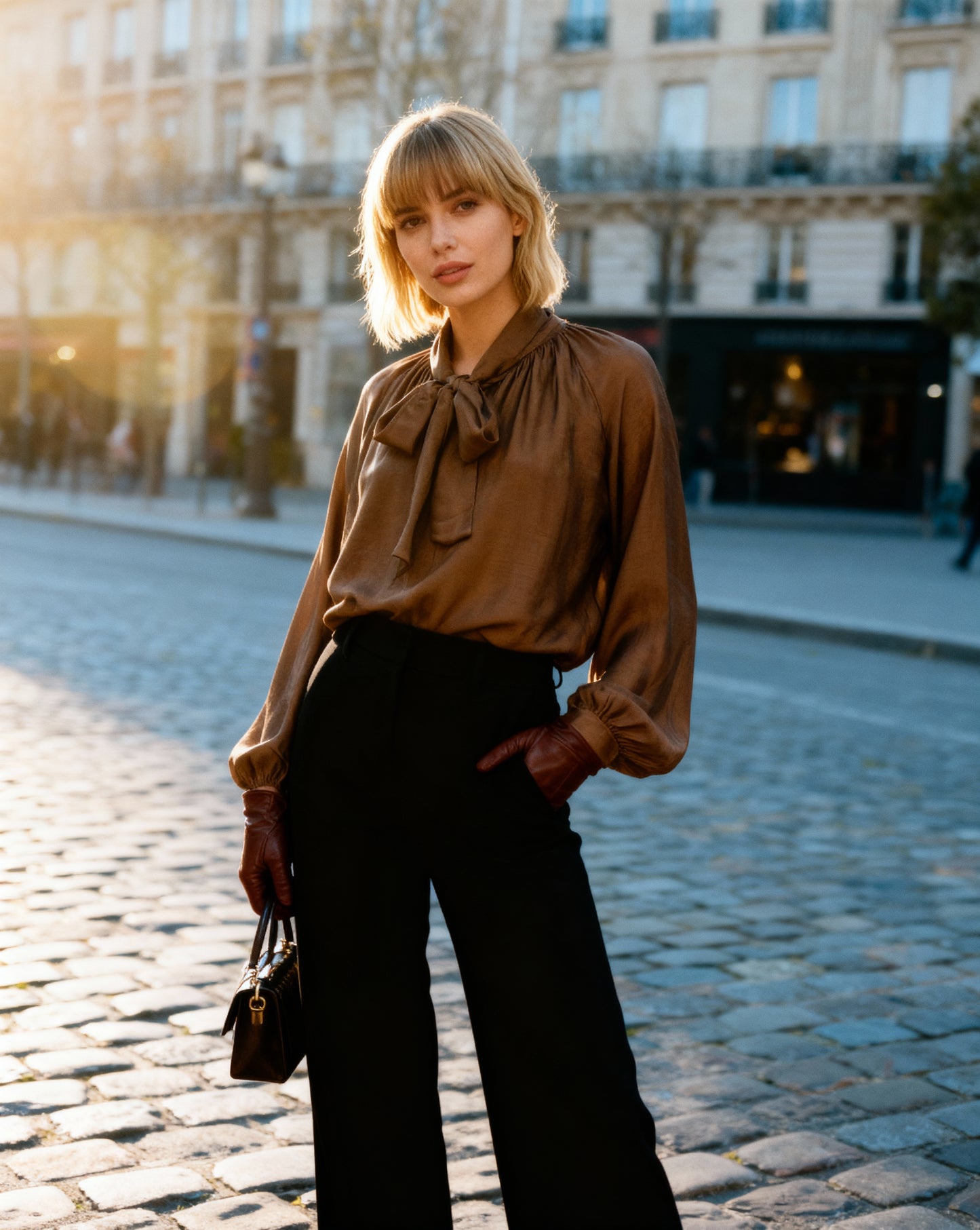 Silk Bow Blouse – Atelier Noire – CFM31054