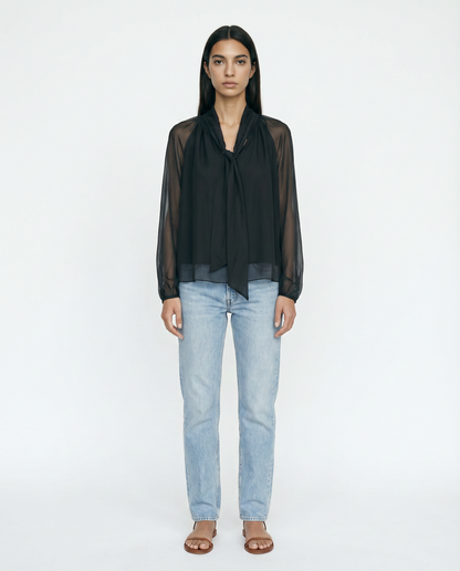 Silk Bow Blouse – Atelier Noire – CFM31054