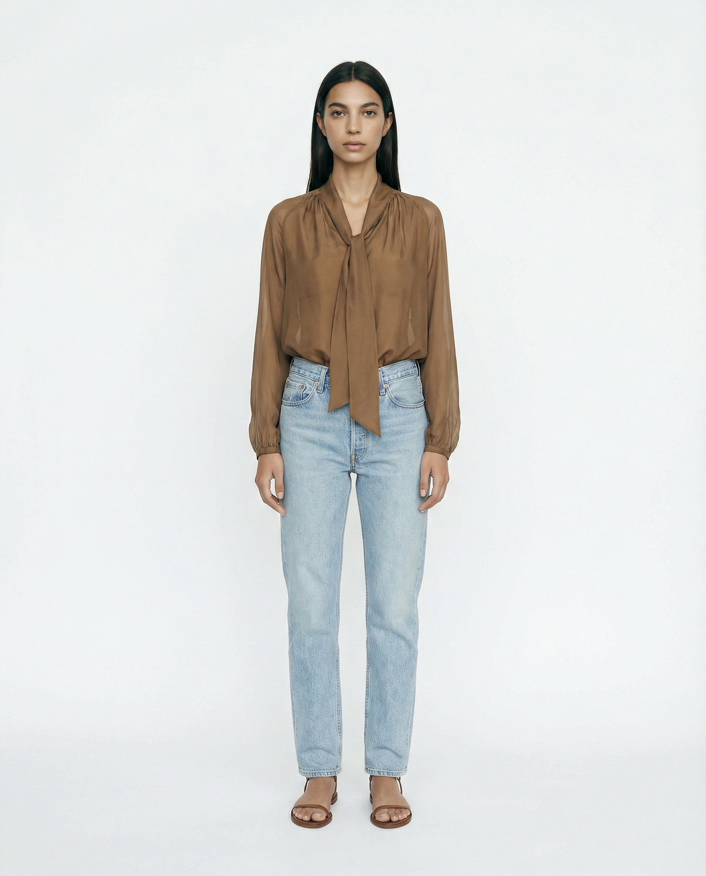 Silk Bow Blouse – Atelier Noire – CFM31054