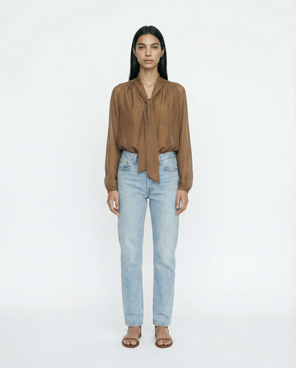 Silk Bow Blouse – Atelier Noire – CFM31054