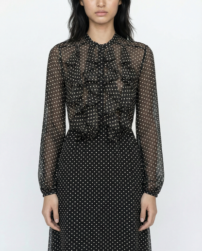 Midnight Whisper Ruffled Dress – Atelier Noire – CFM33047