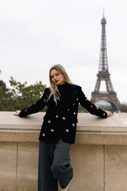 Bee Embellished Blazer – Royal Thread – MJ267869