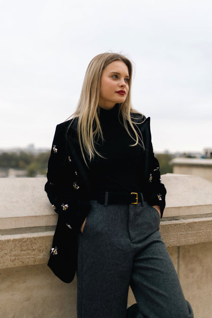 Bee Embellished Blazer – Royal Thread – MJ267869