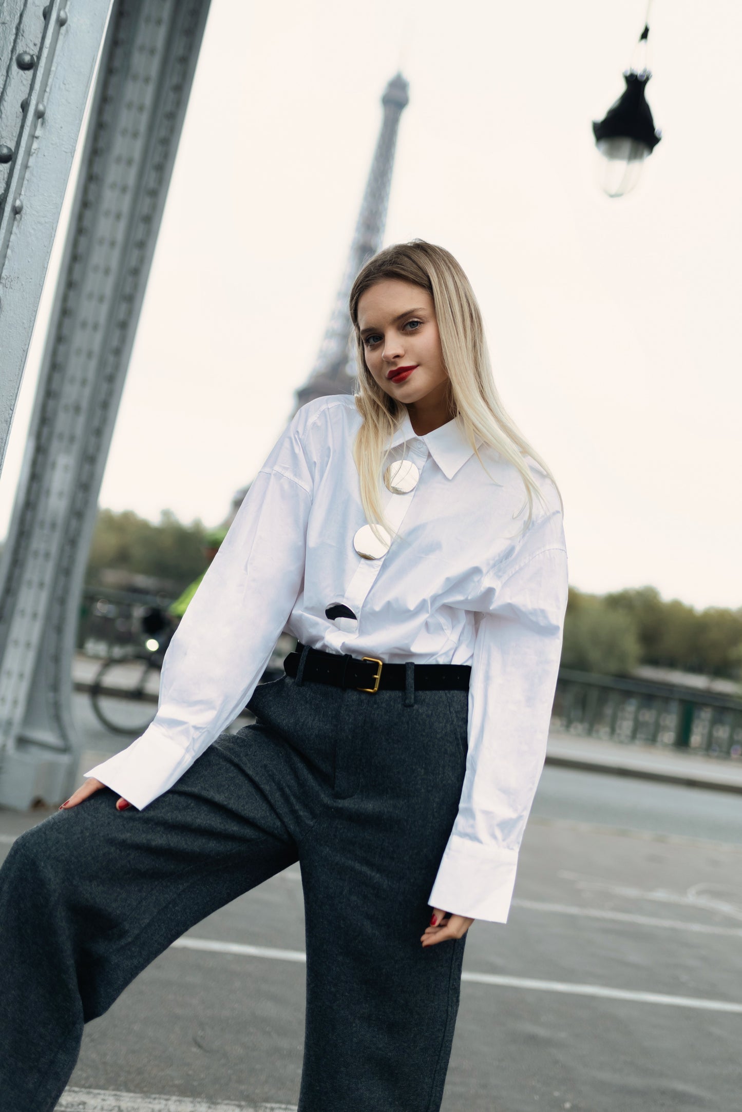 Oversized Cotton Shirt – Moon Fade – MJ264782-S