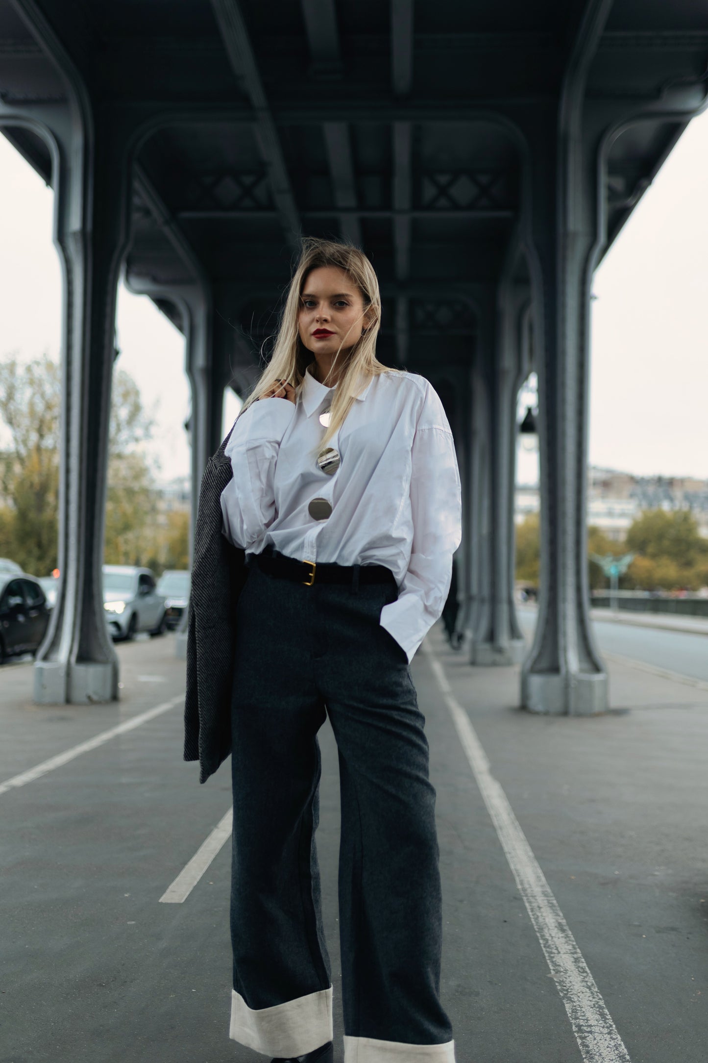 Oversized Cotton Shirt – Moon Fade – MJ264782-S