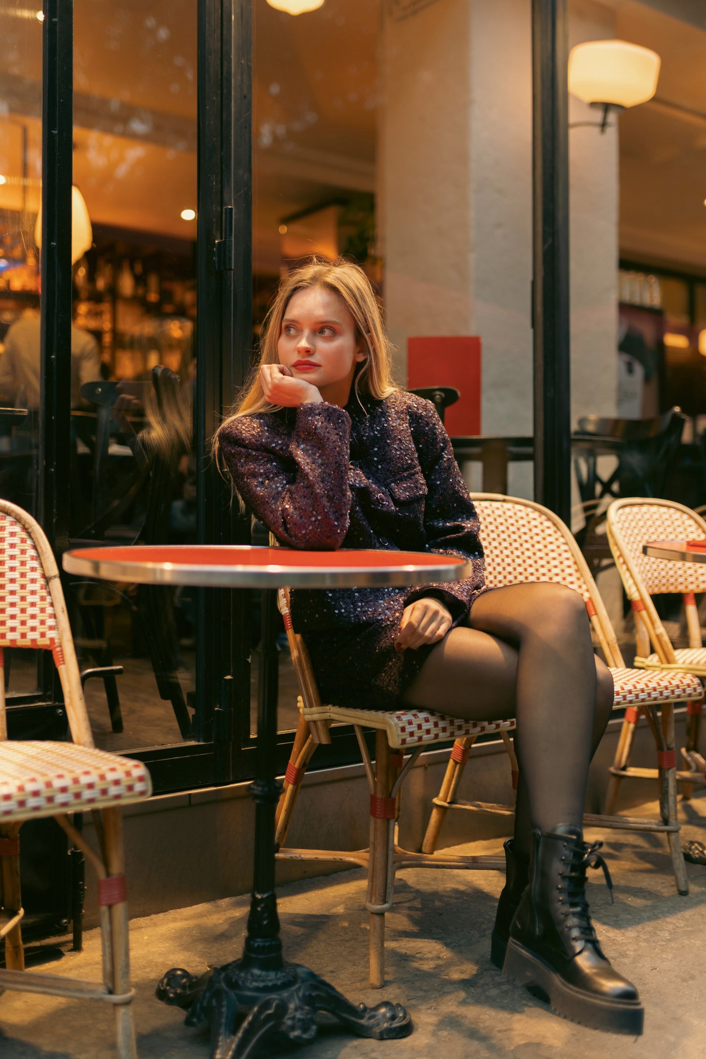 Paillette Mini Skort – Nuit Frisson – MJ264078