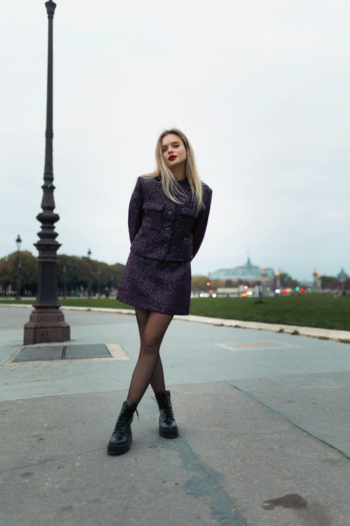 Paillette Mini Skort – Nuit Frisson – MJ264078