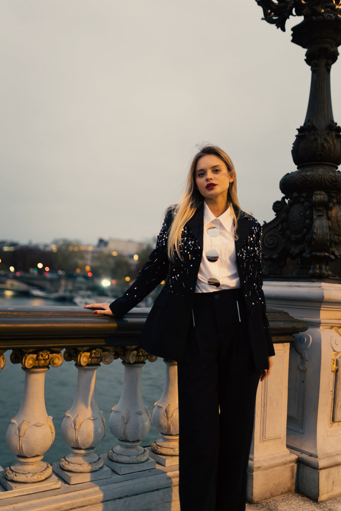 Oversized Cotton Shirt – Moon Fade – MJ264782-S