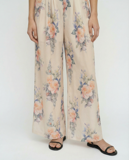 Wide-Leg Floral Pants – Blooming Grace – MJ2500056