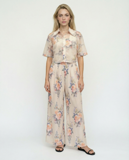 Wide-Leg Floral Pants – Blooming Grace – MJ2500056